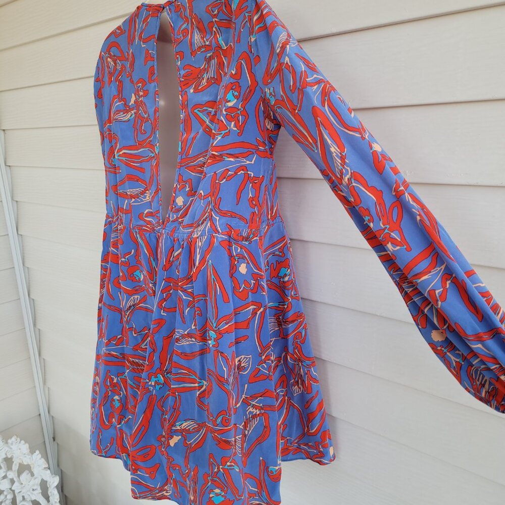 Diane Von Furstenberg 100% Silk Eldsen Printed Dress - Picture 6 of 8